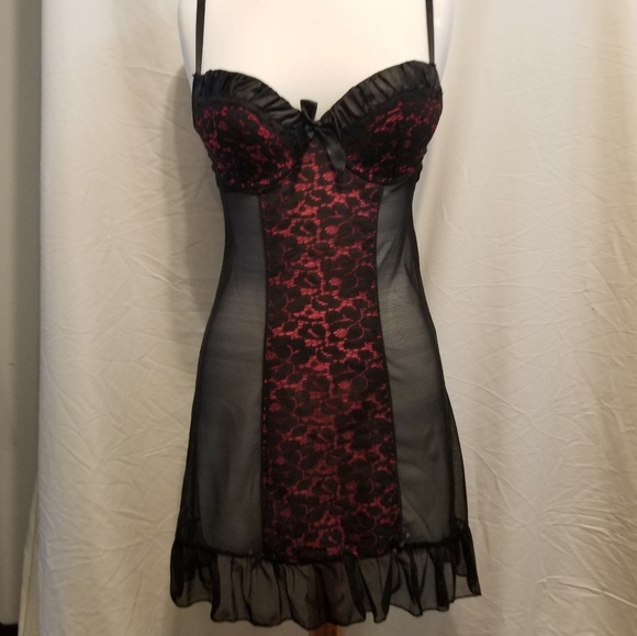 Marilyn Monroe Other - Marilyn Monroe Red, Sheer, Blk Lace Lingerie, Med.